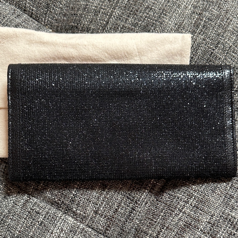 Jimmy Choo Black Evening Clutch with Gold Detail - Picture 4 of 5